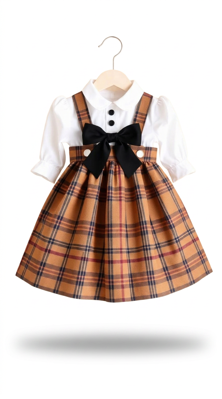 Vestido Ursos Xadrez 04 ao 10