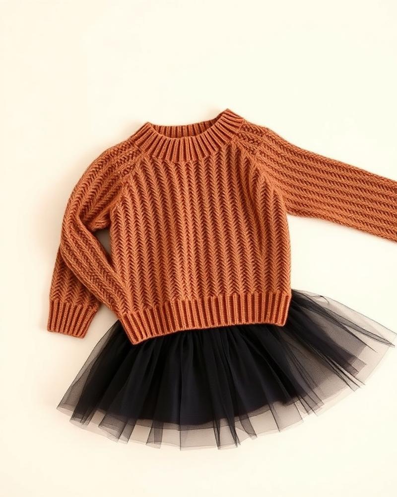 Tricô Caramelo + Tutu